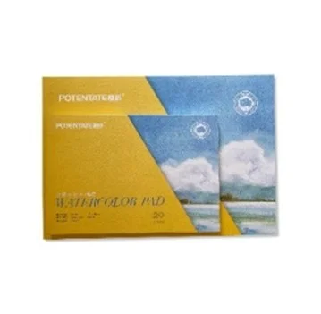 Альбом-склейка для акварели Potentate 16К. 19,5х27 см 20 л 300 г 100% хлопок, Крупное зерно
